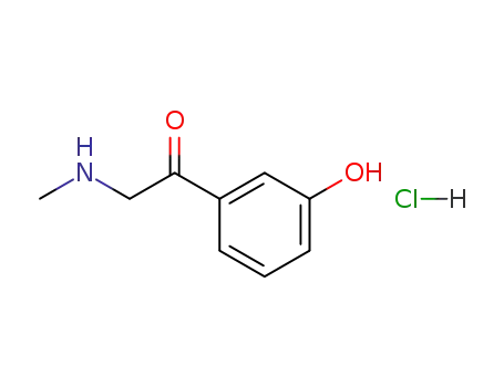 Molecular Structure of 94240-17-2 (1-(3-Hydroxyphenyl)-2-(methylamino)ethanone hydrochloride)