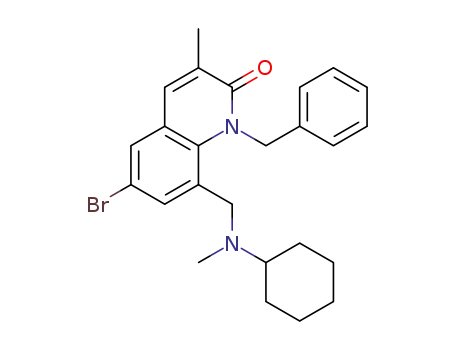 1-benzyl-6-bromo-8-((cyclohexyl(methyl)amino)methyl)-3-methylquinolin-2(1H)-one