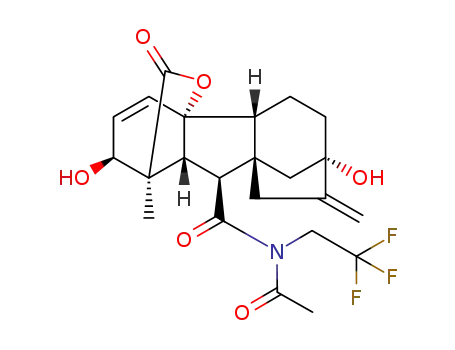 (1S,2S,4aR,4bR,7S,9aS,10S,10aR)-N-acetyl-2,7-dihydroxy-1-methyl-8-methylene-13-oxo-N-(2,2,2-trifluoroethyl)-1,2,4b,5,6,7,8,9,10,10a-decahydro-4a,1-(epoxymethano)-7,9a-methanobenzo[a]azulene-10-carboxamide