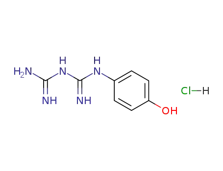 Molecular Structure of 116604-04-7 (Imidodicarbonimidic diamide, N-(4-hydroxyphenyl)-,
monohydrochloride)