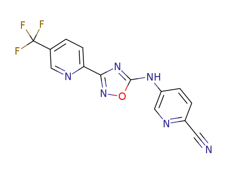 5-((3-(5-(trifluoromethyl)pyridin-2-yl)-1,2,4-oxadiazol-5-yl)amino)picolinonitrile