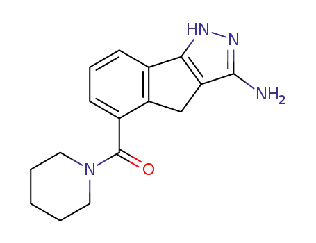 (3-amino-1,4-dihydroindeno[1,2-c]pyrazol-5-yl)(piperidin-1-yl)methanone