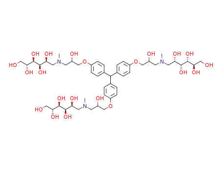 4,4',4''-tris{2-hydroxy-3-[N-methyl-(2',3',4',5',6'-pentahydroxy-D-gluco-hexyl)amino]propoxy}triphenylmethane