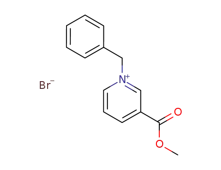 Molecular Structure of 6516-41-2 (Pyridinium, 3-(methoxycarbonyl)-1-(phenylmethyl)-, bromide)