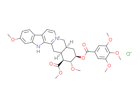 ent-11,17β-dimethoxy-16α-methoxycarbonyl-18α-(3,4,5-trimethoxy-benzoyloxy)-15β-yohimba-3,5-dienium; chloride