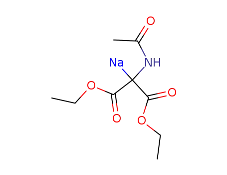 Molecular Structure of 30412-43-2 (Propanedioic acid, (acetylamino)-, diethyl ester, ion(1-), sodium)