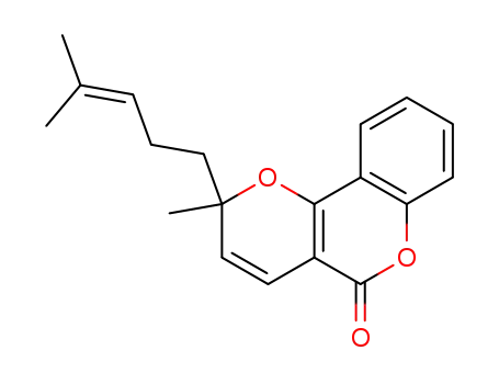 2-methyl-2-(4-methylpent-3-enyl)-2H,5H-pyrano<3,2-c><1>benzopyran-5-one