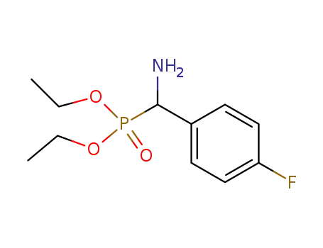 Molecular Structure of 135473-59-5 (Phosphonic acid, [amino(4-fluorophenyl)methyl]-, diethyl ester)