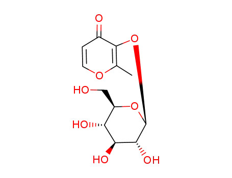 Molecular Structure of 20847-13-6 (4H-Pyran-4-one, 3-(b-D-glucopyranosyloxy)-2-methyl-)
