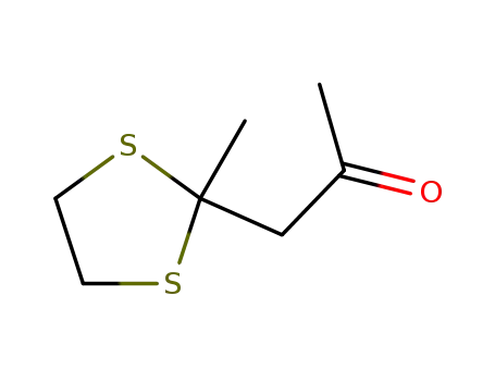 Molecular Structure of 66278-18-0 (2-Propanone, 1-(2-methyl-1,3-dithiolan-2-yl)-)