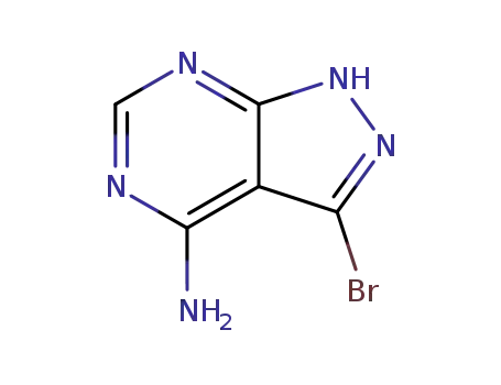 Molecular Structure of 83255-86-1 (7-bromo-2,4,8,9-tetrazabicyclo[4.3.0]nona-2,4,6,9-tetraen-5-amine)