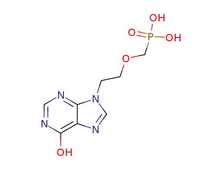 Molecular Structure of 113884-65-4 (2-(6-Hydroxy-9H-purine-9-yl)ethoxymethylphosphonic acid)