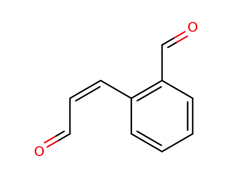 Molecular Structure of 93273-84-8 (Benzaldehyde, 2-(3-oxo-1-propenyl)-, (Z)-)