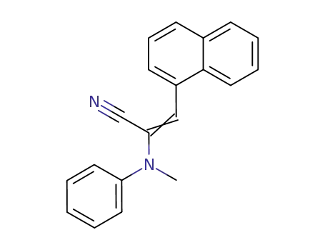 Molecular Structure of 91668-57-4 (2-Propenenitrile, 2-(methylphenylamino)-3-(1-naphthalenyl)-)