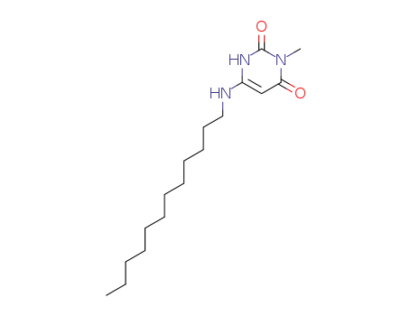 Molecular Structure of 83797-71-1 (2,4(1H,3H)-Pyrimidinedione, 6-(dodecylamino)-3-methyl-)