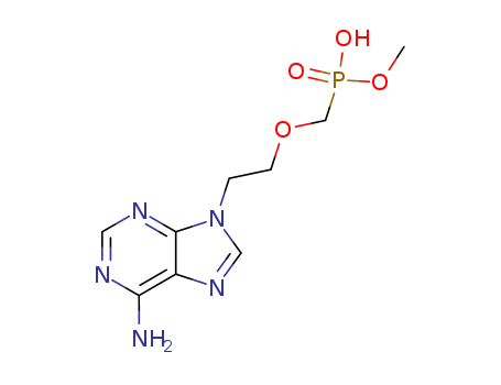 Molecular Structure of 107021-27-2 (Phosphonic acid, [[2-(6-amino-9H-purin-9-yl)ethoxy]methyl]-,
monomethyl ester)