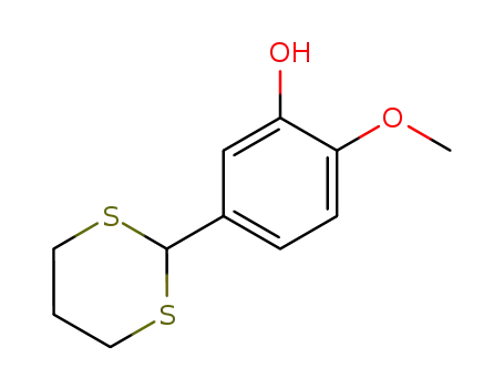 Molecular Structure of 110815-90-2 (Phenol, 5-(1,3-dithian-2-yl)-2-methoxy-)