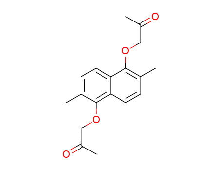 Molecular Structure of 137517-19-2 (2-Propanone, 1,1'-[(2,6-dimethyl-1,5-naphthalenediyl)bis(oxy)]bis-)