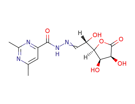 2,6-dimethyl-pyrimidine-4-carboxylic acid-[(S)-2-((2R)-3c,4c-dihydroxy-5-oxo-tetrahydro-[2r]furyl)-2-hydroxy-ethylLiDenehydrazide]