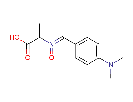 Molecular Structure of 93563-01-0 (L-Alanine, N-[[4-(dimethylamino)phenyl]methylene]-, N-oxide)