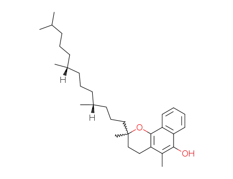 Molecular Structure of 4208-84-8 (2H-Naphtho[1,2-b]pyran-6-ol,
3,4-dihydro-2,5-dimethyl-2-(4,8,12-trimethyltridecyl)-)