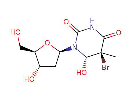 Thymidine,5-bromo-5,6-dihydro-6-hydroxy-,(5S,6S)-