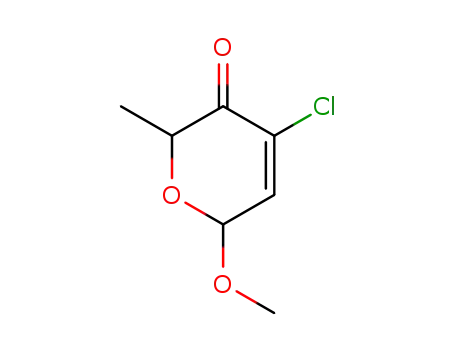 Molecular Structure of 66212-70-2 (2H-Pyran-3(6H)-one, 4-chloro-6-methoxy-2-methyl-)