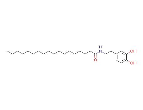 Molecular Structure of 105955-10-0 (N-[2-(3,4-DIHYDROXYPHENYL)ETHYL]OCTADECANAMIDE)