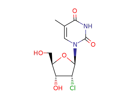 Molecular Structure of 54898-34-9 (2'-chlorothymidine)