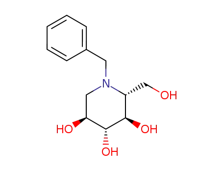 Molecular Structure of 72458-46-9 ((2R,3R,4R,5S)-1-benzyl-2-(hydroxymethyl)piperidine-3,4,5-triol)