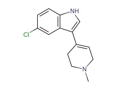 Molecular Structure of 109793-84-2 (1H-Indole, 5-chloro-3-(1,2,3,6-tetrahydro-1-methyl-4-pyridinyl)-)