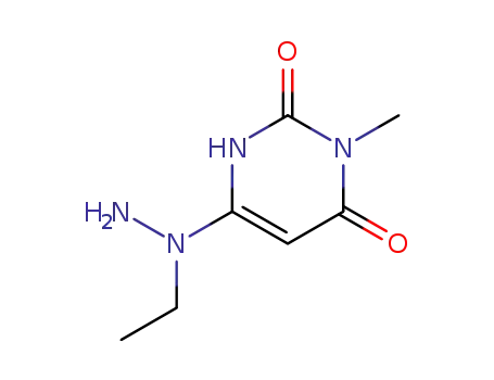 2,4(1H,3H)-Pyrimidinedione, 6-(1-ethylhydrazino)-3-methyl-