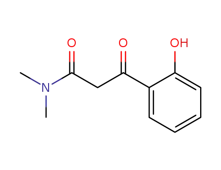 Molecular Structure of 144224-85-1 (Benzenepropanamide, 2-hydroxy-N,N-dimethyl-b-oxo-)