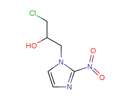 Molecular Structure of 13551-86-5 (α-Chloromethyl-2-nitro-1H-imidazole-1-ethanol)
