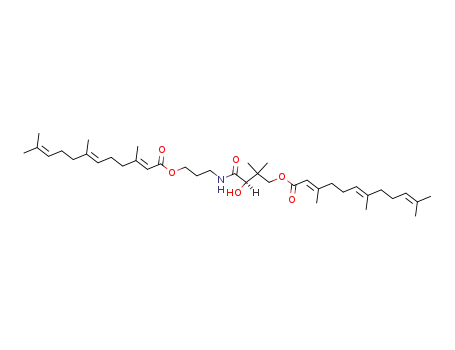 (2E,6E)-3,7,11-Trimethyl-dodeca-2,6,10-trienoic acid (R)-3-hydroxy-2,2-dimethyl-3-[3-((2E,6E)-3,7,11-trimethyl-dodeca-2,6,10-trienoyloxy)-propylcarbamoyl]-propyl ester