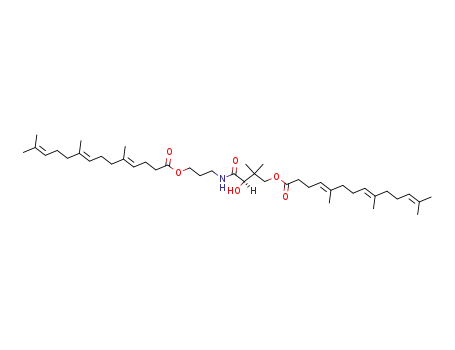 (4E,8E)-5,9,13-Trimethyl-tetradeca-4,8,12-trienoic acid (R)-3-hydroxy-2,2-dimethyl-3-[3-((4E,8E)-5,9,13-trimethyl-tetradeca-4,8,12-trienoyloxy)-propylcarbamoyl]-propyl ester