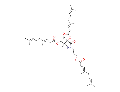 (E)-4,8-Dimethyl-nona-3,7-dienoic acid (R)-3-((E)-4,8-dimethyl-nona-3,7-dienoyloxy)-1-[3-((E)-4,8-dimethyl-nona-3,7-dienoyloxy)-propylcarbamoyl]-2,2-dimethyl-propyl ester