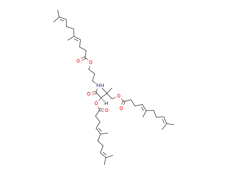 (E)-5,9-Dimethyl-deca-4,8-dienoic acid (R)-3-((E)-5,9-dimethyl-deca-4,8-dienoyloxy)-1-[3-((E)-5,9-dimethyl-deca-4,8-dienoyloxy)-propylcarbamoyl]-2,2-dimethyl-propyl ester