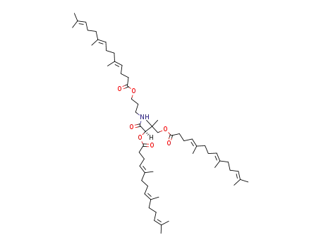 (4E,8E)-5,9,13-Trimethyl-tetradeca-4,8,12-trienoic acid (R)-2,2-dimethyl-3-((4E,8E)-5,9,13-trimethyl-tetradeca-4,8,12-trienoyloxy)-1-[3-((4E,8E)-5,9,13-trimethyl-tetradeca-4,8,12-trienoyloxy)-propylcarbamoyl]-propyl ester