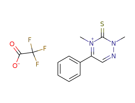 Trifluoro-acetate2,4-dimethyl-5-phenyl-3-thioxo-2,3-dihydro-[1,2,4]triazin-4-ium;