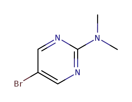 Molecular Structure of 38696-21-8 (5-BROMO-2-(DIMETHYLAMINO)PYRIMIDINE)