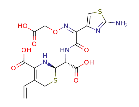 (R,R)-α-<(Z)-2-(2-amino-4-thiazolyl)-2-(carboxymethoxyimino)acetamido>-4-carboxy-5,6-dihydro-5-ethylidene-2H-1,3-thiazine-2-acetic acid