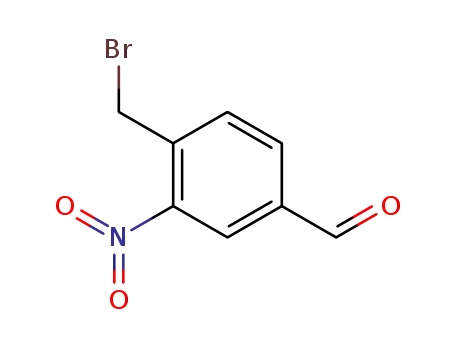 Molecular Structure of 155526-65-1 (Benzaldehyde, 4-(bromomethyl)-3-nitro-)
