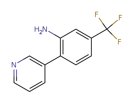 Molecular Structure of 158461-54-2 (Benzenamine, 2-(3-pyridinyl)-5-(trifluoromethyl)-)