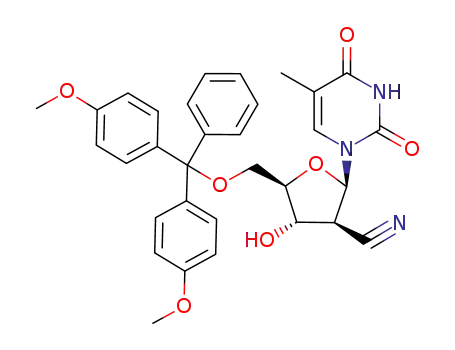 1-<2-C-cyano-2-deoxy-5-O-(dimethoxytrityl)-β-D-arabinofuranosyl>thymine