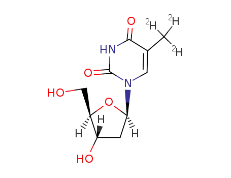 Molecular Structure of 74848-84-3 (THYMIDINE, METHYL-D3)