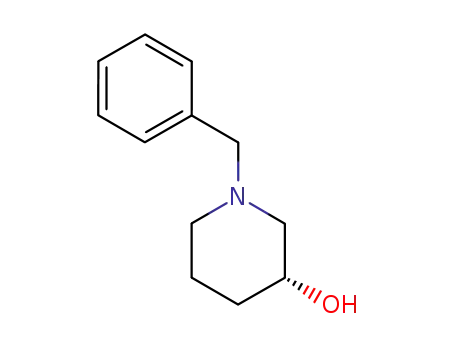 Molecular Structure of 91599-81-4 ((R)-(-)-1-Benzyl-3-hydroxypiperidine)