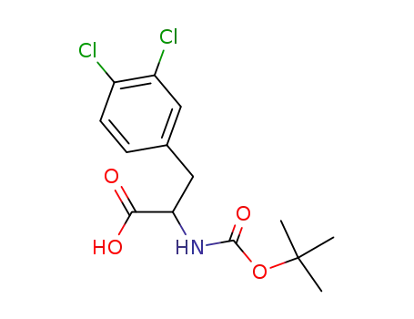 Molecular Structure of 185321-62-4 (2-TERT-BUTOXYCARBONYLAMINO-3-(3,4-DICHLORO-PHENYL)-PROPIONIC ACID)