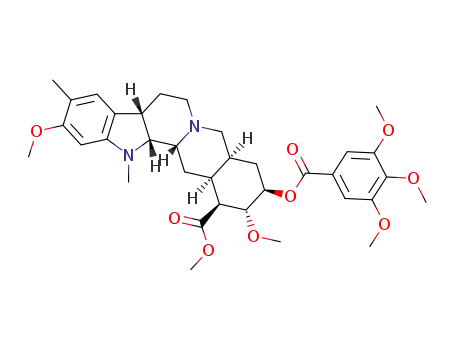 (1S,2R,3R,4aS,8aS,13aR,13bR,14aS)-2,11-Dimethoxy-10,13-dimethyl-3-(3,4,5-trimethoxy-benzoyloxy)-1,2,3,4,4a,5,7,8,8a,13,13a,13b,14,14a-tetradecahydro-indolo[2',3':3,4]pyrido[1,2-b]isoquinoline-1-carboxylic acid methyl ester