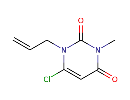 Molecular Structure of 66400-17-7 (2,4(1H,3H)-Pyrimidinedione, 6-chloro-3-methyl-1-(2-propenyl)-)